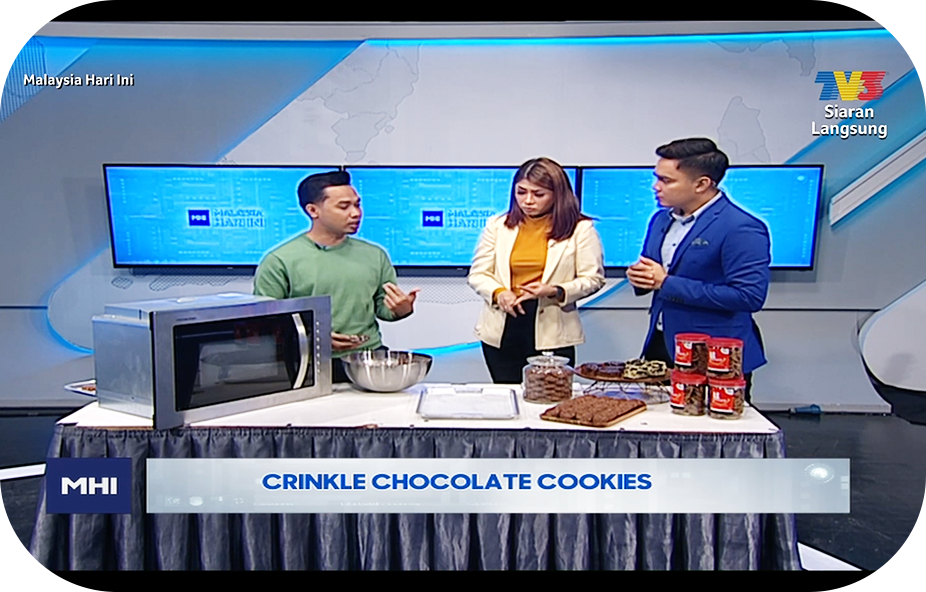 Chef Kecik Kitchen Malaysia Hari Ini (MHI) TV3, Crinkle Chocolate Cookies